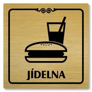 Jídelna, 118x118mm, zlatá, Texas